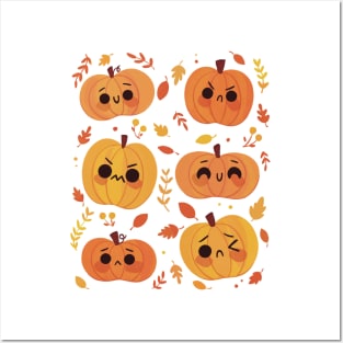 Cute Pumpkin Collection Posters and Art